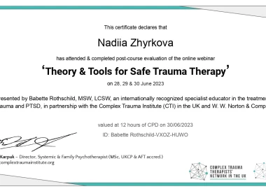 Certificate - TOP Clinic DENIS