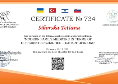 Certificate - TOP Clinic DENIS