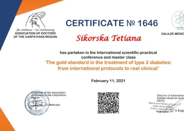 Certificate - TOP Clinic DENIS