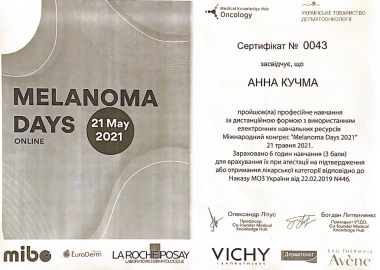 Certificate - TOP Clinic DENIS