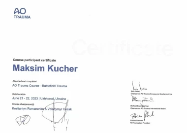 Certificate - TOP Clinic DENIS