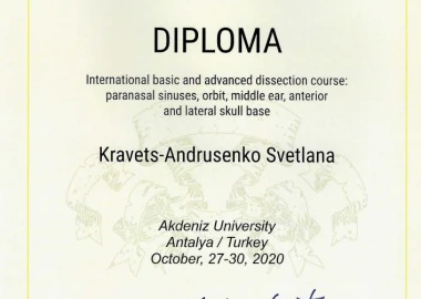 Certificate - TOP Clinic DENIS