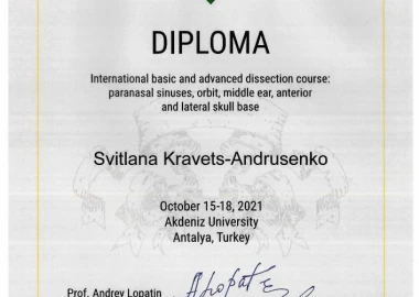 Certificate - TOP Clinic DENIS