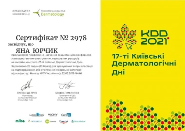 Certificate - TOP Clinic DENIS