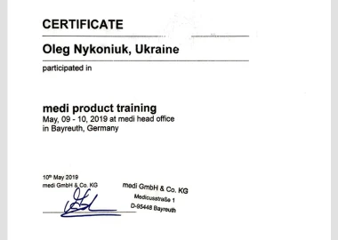 Certificate - TOP Clinic DENIS