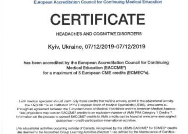 Certificate - TOP Clinic DENIS