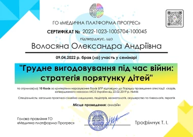 Certificate - TOP Clinic DENIS