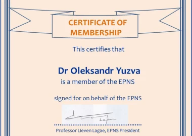 Certificate - TOP Clinic DENIS