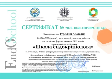 Certificate - TOP Clinic DENIS