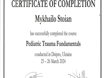 Certificate - TOP Clinic DENIS