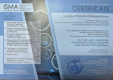 Certificate - TOP Clinic DENIS