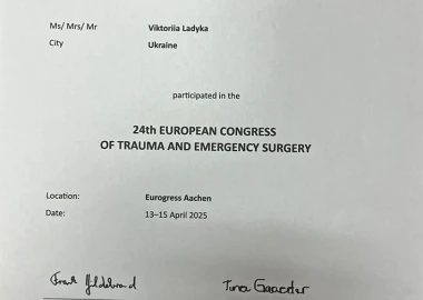 Certificate - TOP Clinic DENIS