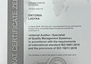 Certificate - TOP Clinic DENIS