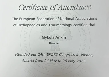 Certificate - TOP Clinic DENIS