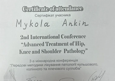 Certificate - TOP Clinic DENIS