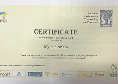 Certificate - TOP Clinic DENIS