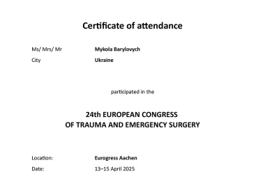 Certificate - TOP Clinic DENIS