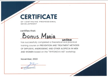 Certificate - TOP Clinic DENIS