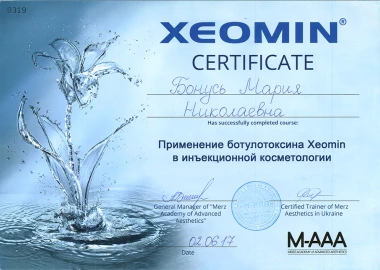 Certificate - TOP Clinic DENIS