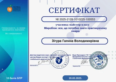 Certificate - TOP Clinic DENIS