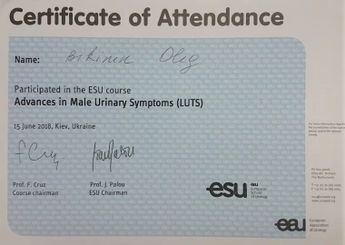 Certificate - TOP Clinic DENIS