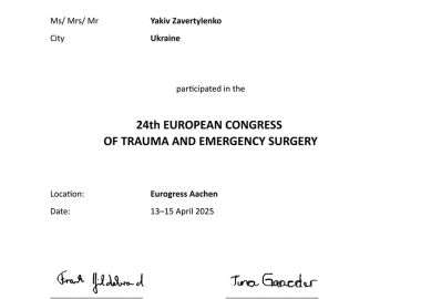 Certificate - TOP Clinic DENIS