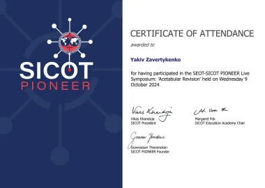 Certificate - TOP Clinic DENIS