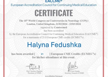 Certificate - TOP Clinic DENIS