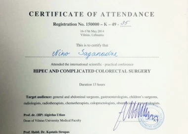 Certificate - TOP Clinic DENIS