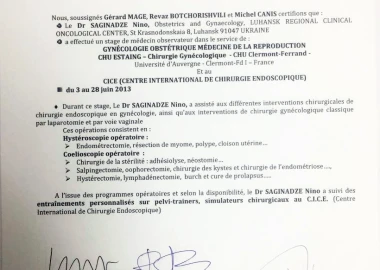 Certificate - TOP Clinic DENIS