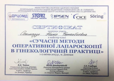 Certificate - TOP Clinic DENIS