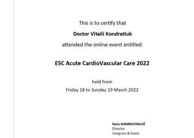 Certificate - TOP Clinic DENIS