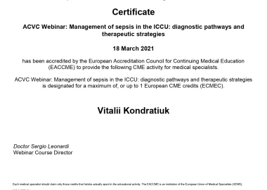 Certificate - TOP Clinic DENIS