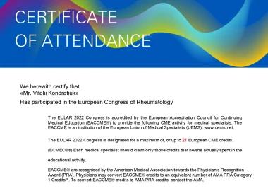 Certificate - TOP Clinic DENIS