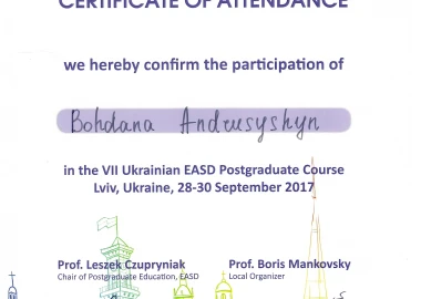 Certificate - TOP Clinic DENIS