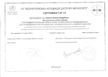 Certificate - TOP Clinic DENIS