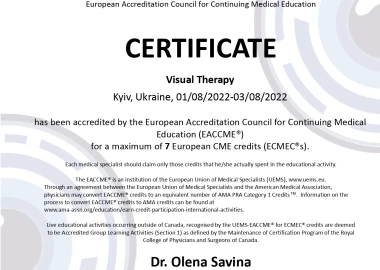 Certificate - TOP Clinic DENIS
