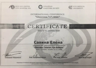 Certificate - TOP Clinic DENIS