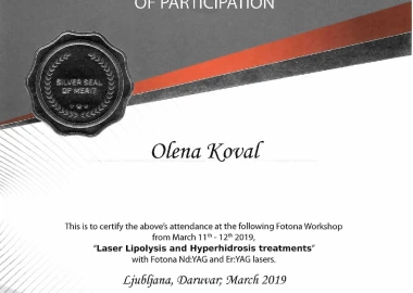 Certificate - TOP Clinic DENIS