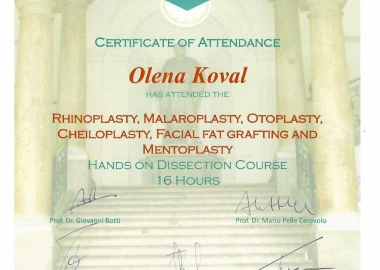 Certificate - TOP Clinic DENIS