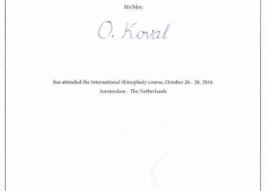 Certificate - TOP Clinic DENIS