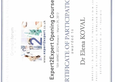 Certificate - TOP Clinic DENIS