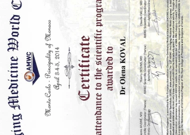 Certificate - TOP Clinic DENIS