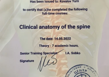 Certificate - TOP Clinic DENIS