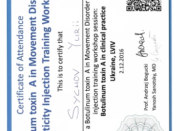 Certificate - TOP Clinic DENIS