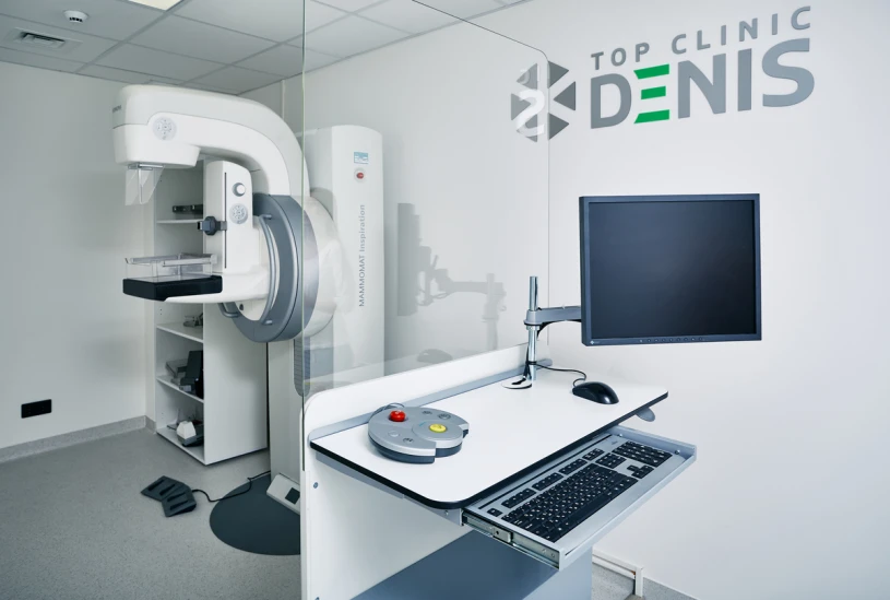 Маммография в клинике ДЕНИС выполняется на полностью цифровом аппарате SIEMENS Mammomat Inspiration, который является новейшей разработкой компании - TOP Clinic DENIS