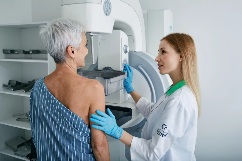 Функция Opdose автоматически подбирает минимальную достаточную дозу облучения в зависимости от индивидуальных особенностей молочных желез женщины. Это позволяет снизить дозу облучения до 30%, при этом время процедуры сокращается. - TOP Clinic DENIS