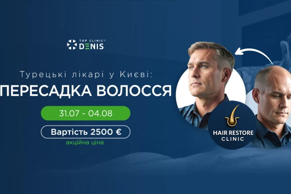 В Клініці будуть проводити пересадку волосся турецькі лікарі - TOP Clinic DENIS